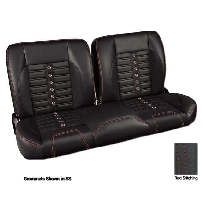 1960-98) Pro-Split Back Bench Seat - Sport-X - Black/Suede