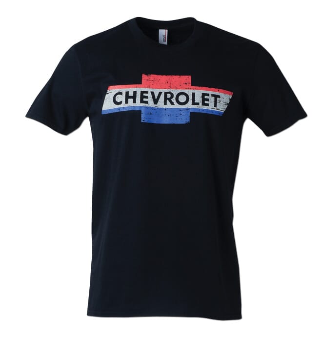 1934-98) T-Shirt-Red,White,Blue Bowtie Chevrolet