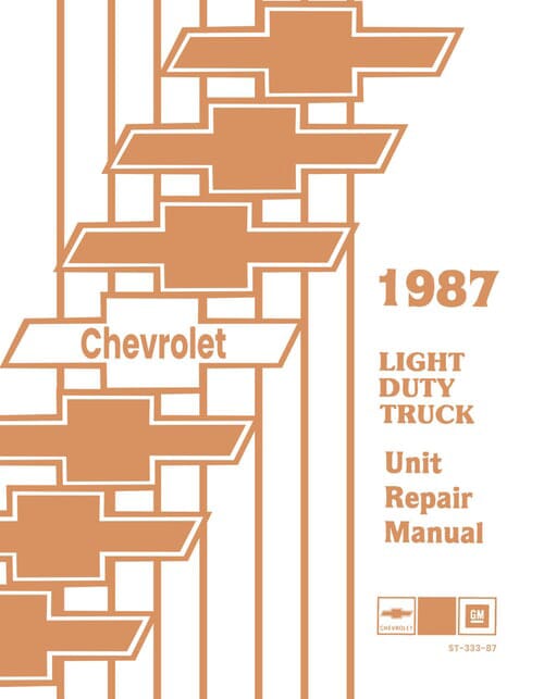 1987) Shop Unit Repair Manual