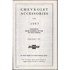 (1957) Accessory List and Price Schedule