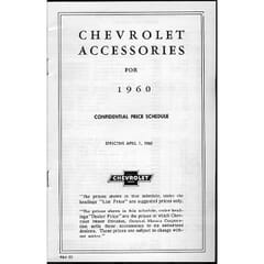(1960) Accessory List and Price Schedule