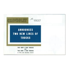 (1937) Sales Brochure