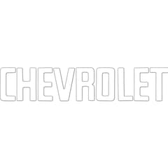 (1967-72) Tailgate Letters - White - Chevy - Fleetside