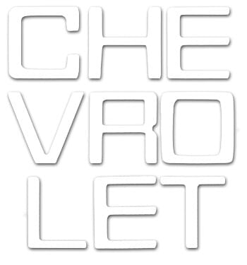 OER Stepside Chrome Tailgate Letter Decal Set 1954-1980 Chevy Stepside Trucks