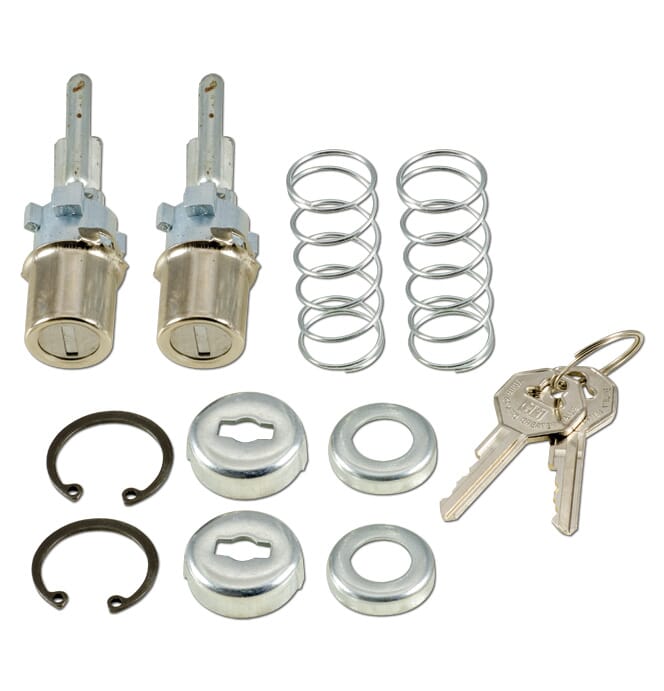 1955-59) Outside Door Lock w/Key-Matching - Set