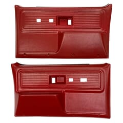 (1977-80)  Door Panels - Repo - Front with Power Windows/Locks - Red