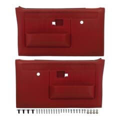 (1981-87)  Door Panels - Repo - Front w/o Power Windows - Red