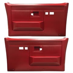 (1981-87)  Door Panels - Rpmnt - Front w/Power Windows/Locks - Red