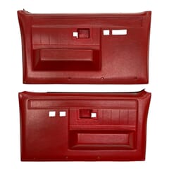 (1981-87)  Door Panels - Rep - Front w/Power Windows/Locks - Red