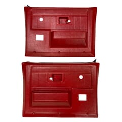 (1981-87)  Door Panels - Rpmnt - Rear w/o Power Windows - Red