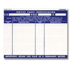 (1967-72) Glove Box Door Option List Decal