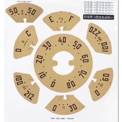 (1947-51) Gauge Decal Kit - GMC - 80mph