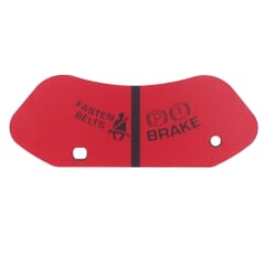 (1983-90) Dash Cluster Housing Telltale Lens - Red - Fasten Belts/Brake