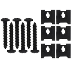 (1967-72) Instrument Bezel Screw and Clip Set - 12 pc set Black