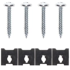 (1967-72) Instrument Bezel Screw and Clip Set - 12 pc set Zinc