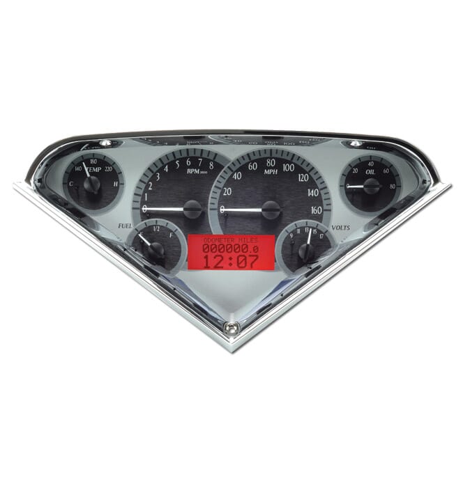 ファッション and Speedo VHX 1955-59) Gauge Display w/Red Alloy Silver - Kit サーフィン・ボディボード