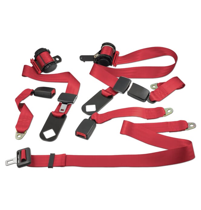 88-98) Shoulder / Lap Belt - Rear Seat Red