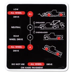 (1955-63) 4X4 Dash Decal