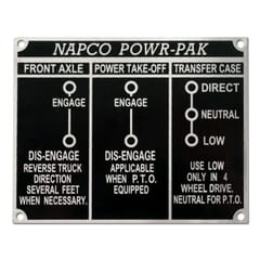 (1954-59) Napco Metal Dash Plate