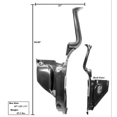 (1955-59)  Complete Kick Panels w/ A Pillar - Left
