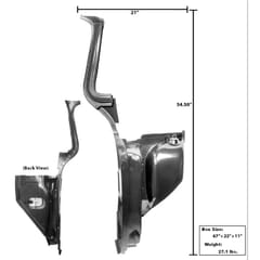 (1955-59)  Complete Kick Panels w/ A Pillar - Right
