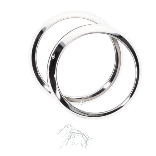 Pair 2 1947-1954 Chevrolet Pickup Truck Headlight Trim Ring, O Ring - Foto 5
