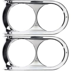 (1960-66) Headlamp Rims - GMC - Chrome Steel - pr