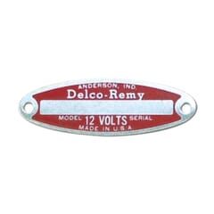 (1955-59) Delco - Remy Generator Tag- 12 volt