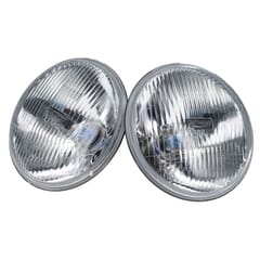 (1941-81) 7" H4 Headlight Bulb Stock W/Metal Back - Round - Pair