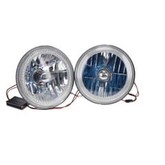(1941-81) 7" H4 SMD 45 LED Halo Headlamp Bulb White Pair