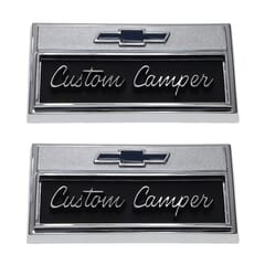 (1966-68) Fender Emblem - Chevrolet "Custom Camper" - Pair