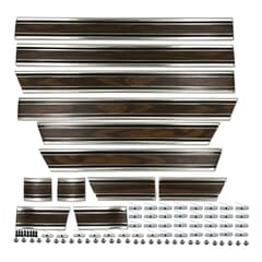 (1969-72) Lower Body Side Molding Kit-Longbed-Woodgrain