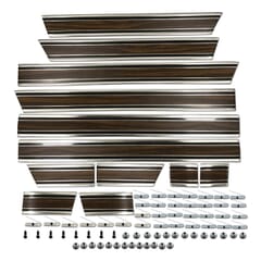 (1969-72) Lower Body Side Molding Kit-Shortbed-Woodgrain