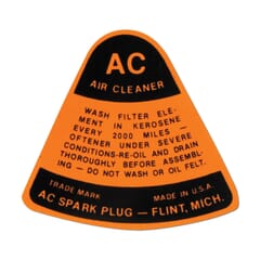 (1947-59) Air Cleaner Decal-Dry Element