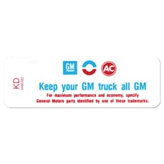 (1968-71) Air Cleaner Decal-All