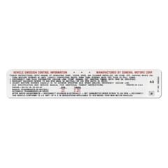 (1970) Emission Decal-350-250HP
