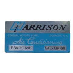 (1963-66) Harrison A/C Box Decal