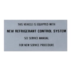 (1975-76) New Refrigerant Control System Decal