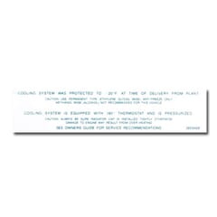 (1961-64) Cooling System Decal