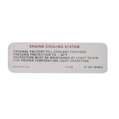 (1970-71) Cooling System Decal