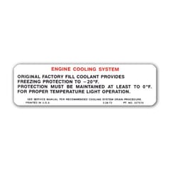 (1974-75) Cooling System Decal
