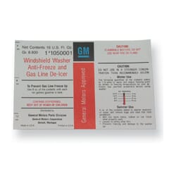 (1974) Windshield Washer Bottle Decal