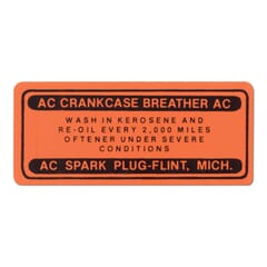 (1958-63) Oil Filler Cap Decal