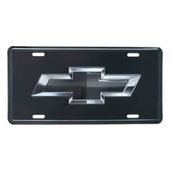 (1934-98) License Plate-Bowtie-Black/Gray