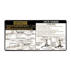 (1977-78) Jack Instruction Decal-4WD