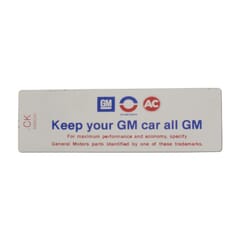 (1970-72) Air Cleaner Service Decal-307/350