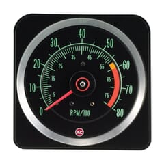 (1969) Tachometer-w/6000 rpm Redline/ 8000 rpm Max