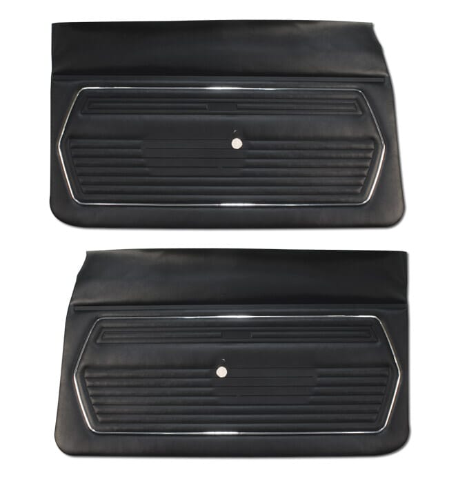 【赤字超特価SALE】Interior Door Panel 1969カマロクーペブラック標準ドア＆サイドパネルパネルを組み立て済み 1969 Camaro Coupe Black Standard Pre-Assem その他