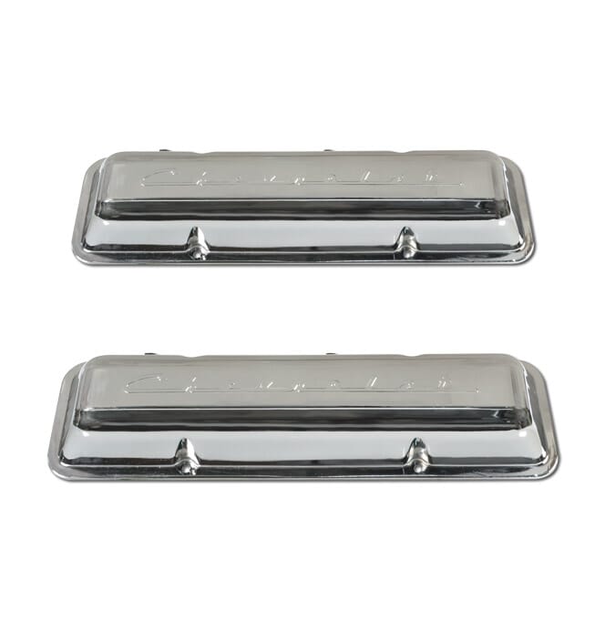 Chrome chevrolet shop valve covers