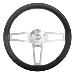 (1941-94) Steering Wheel-Black Italian Sky Vinyl -Polished Kit